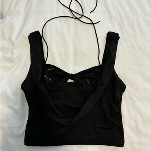 Musera Black Top with Elegant Bow
